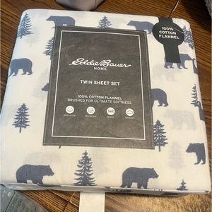 Eddie Bauer flannel twin sheet set